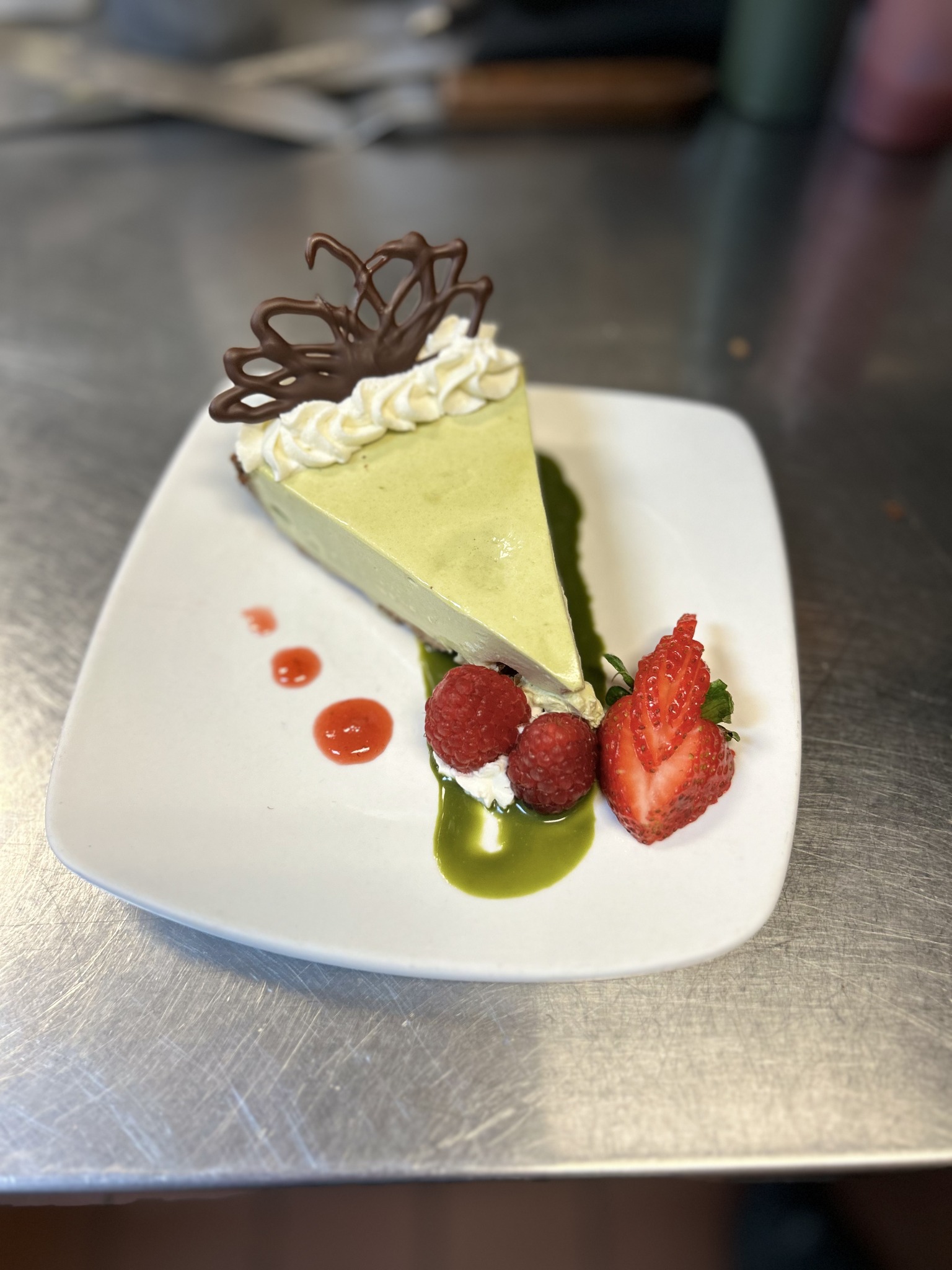 matcha custard tart